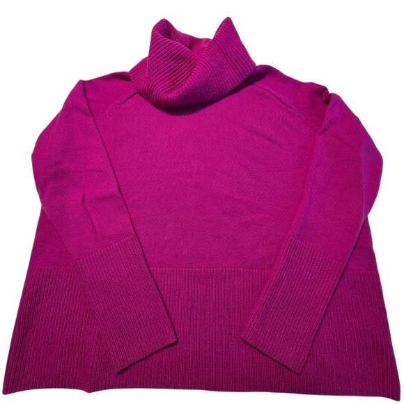 Athleta Sweaters - Athleta Aspen Turtleneck Sweater Womens S Pink Good Wool Cashmere Ribbed Hem